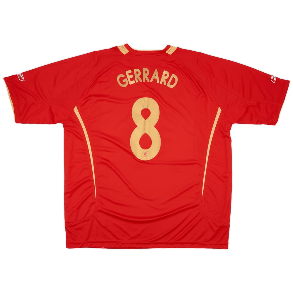 2005-06 Liverpool CL Home Shirt Gerrard #8 - 6/10 - (XXL)