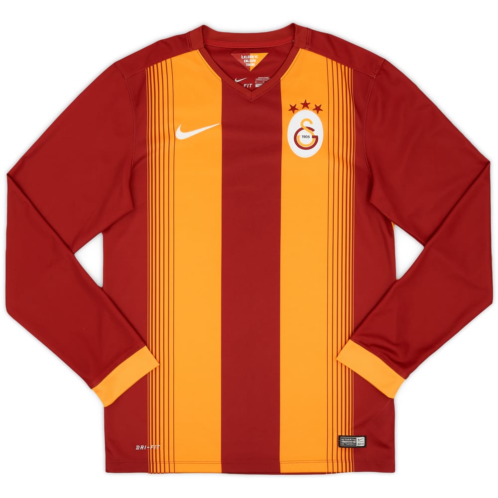 2014-15 Galatasaray Home L/S Shirt - 9/10 - (S)
