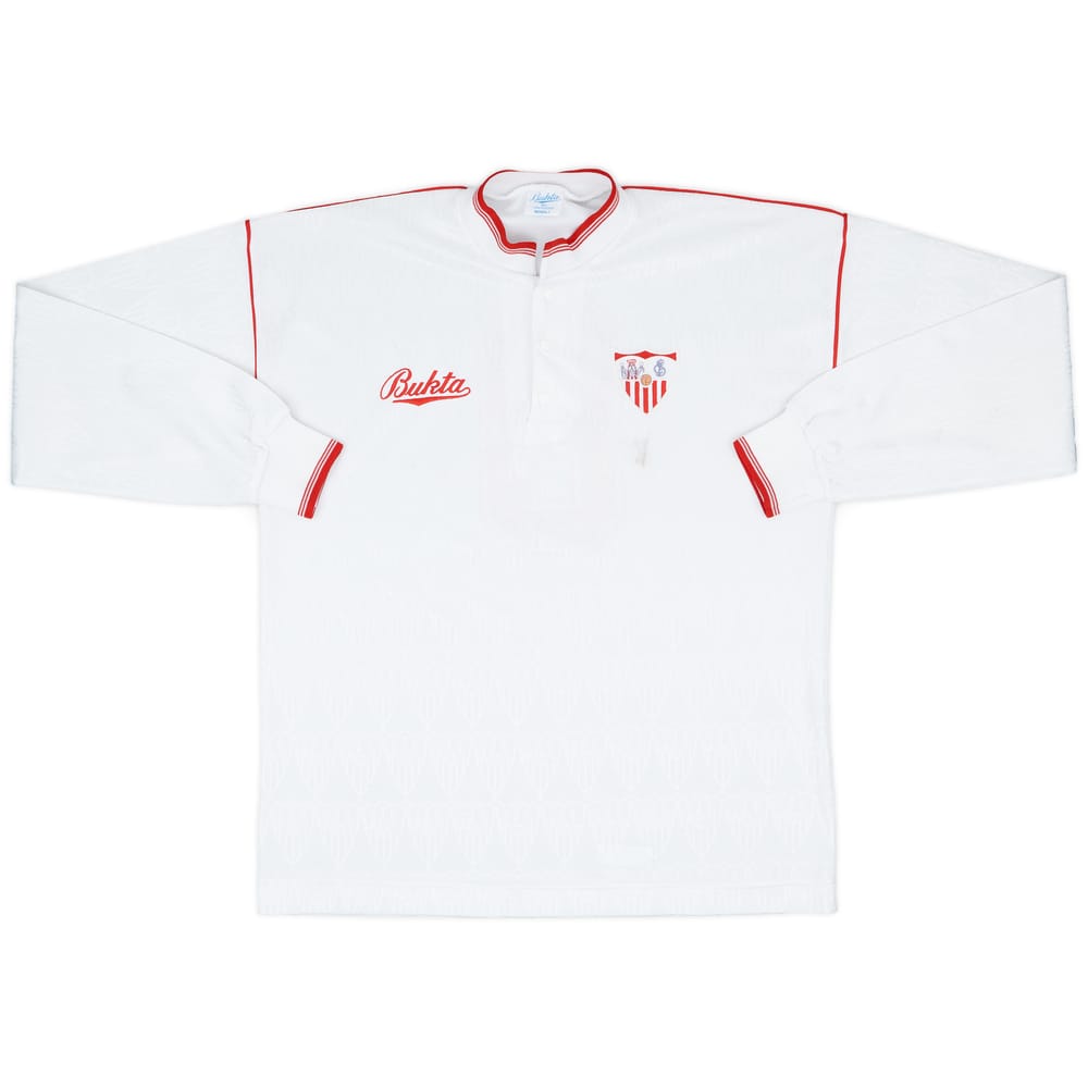 1990-92 Sevilla Match Issue Home L/S Shirt #8