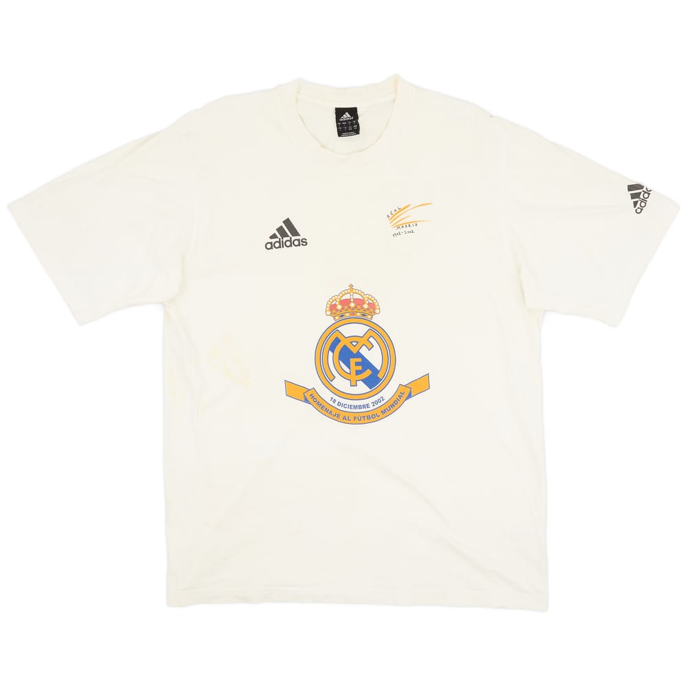 2002-03 Real Madrid Centenary adidas Cotton Tee - 5/10 - (L)