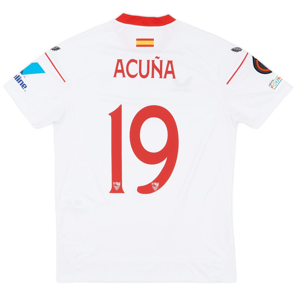 2022-23 Sevilla Match Issue Europa Issue Home Shirt Acuna #19