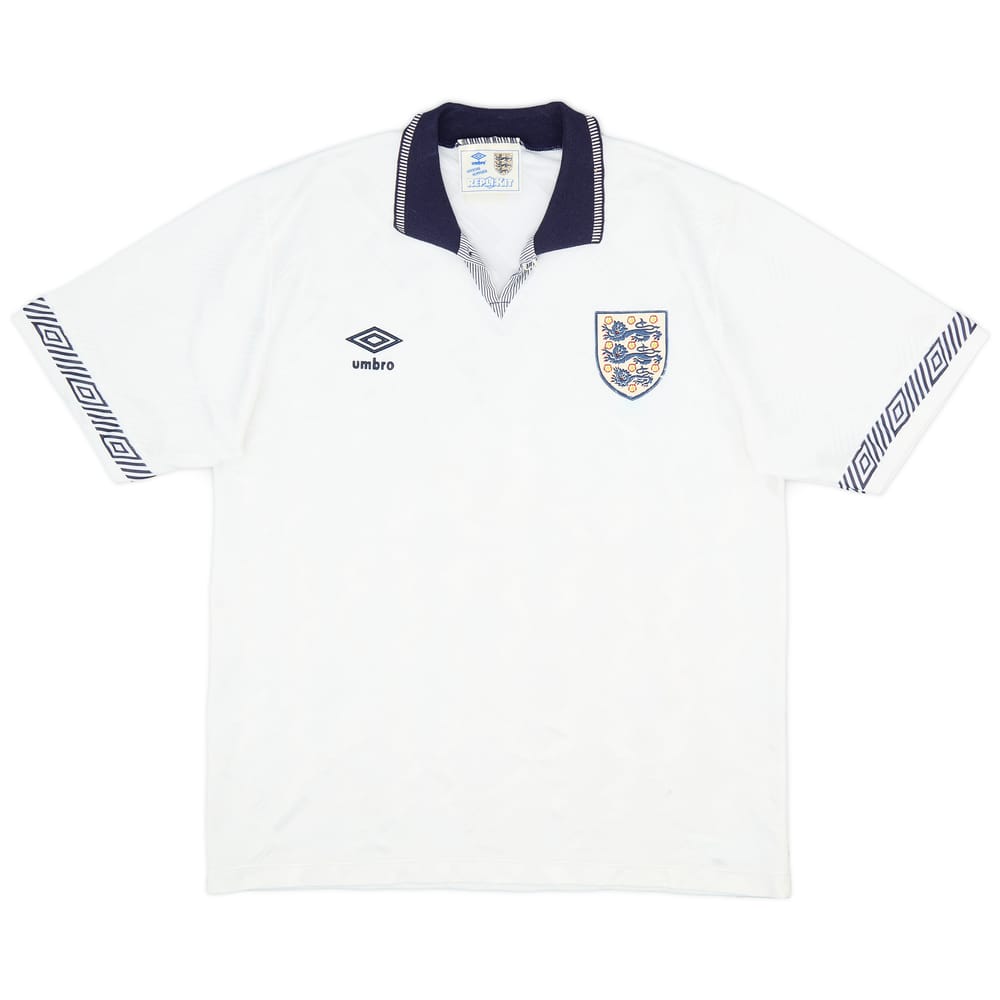 1990-92 England Home Shirt - 8/10 - (L)