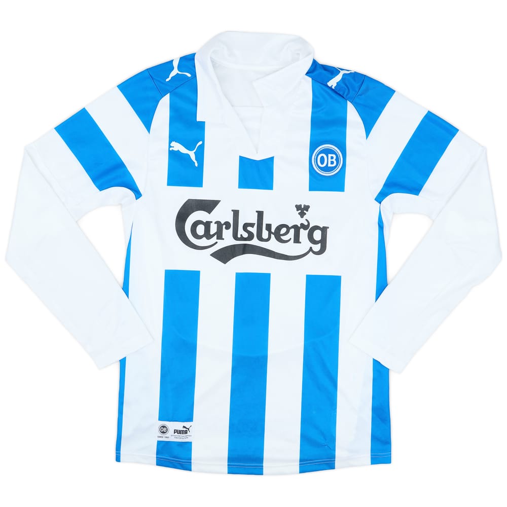 2008-09 OB Odense Home L/S Shirt - 7/10 - (S)