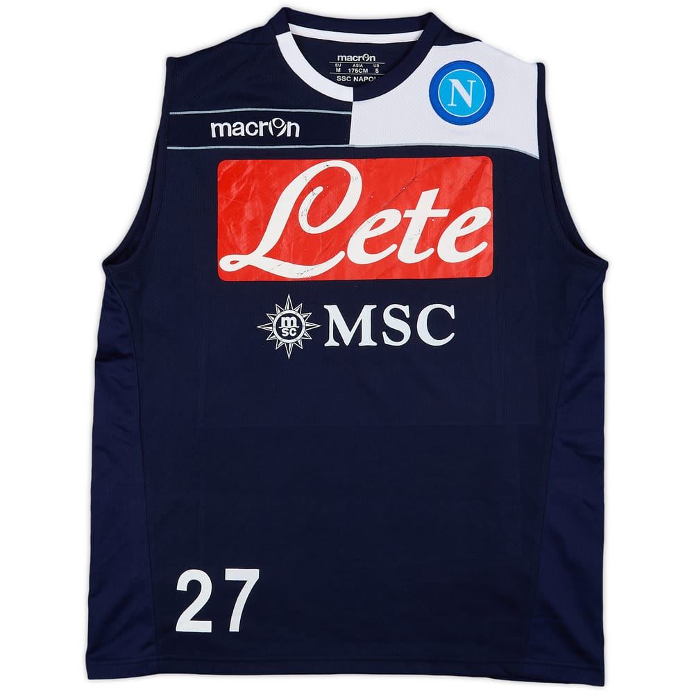 2011-12 Napoli Player Issue Macron Training Vest #27 - 6/10 - (S)