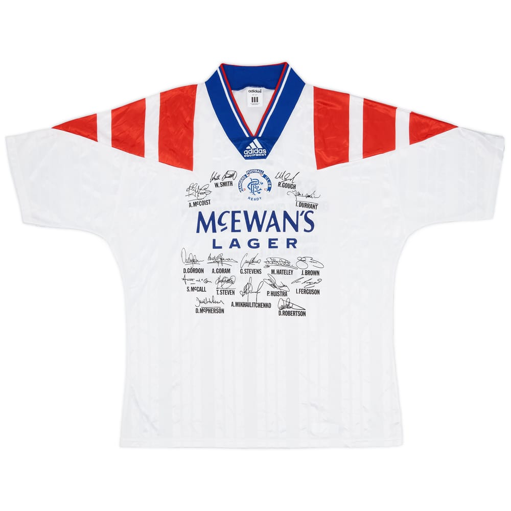 1992-93 Rangers 'Signed' Away Shirt - 9/10 - (L)