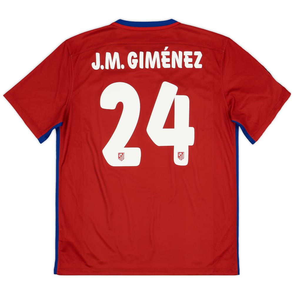 2015-16 Atletico Madrid Home Shirt J.M.Gimenez #24 - 9/10 - (L)