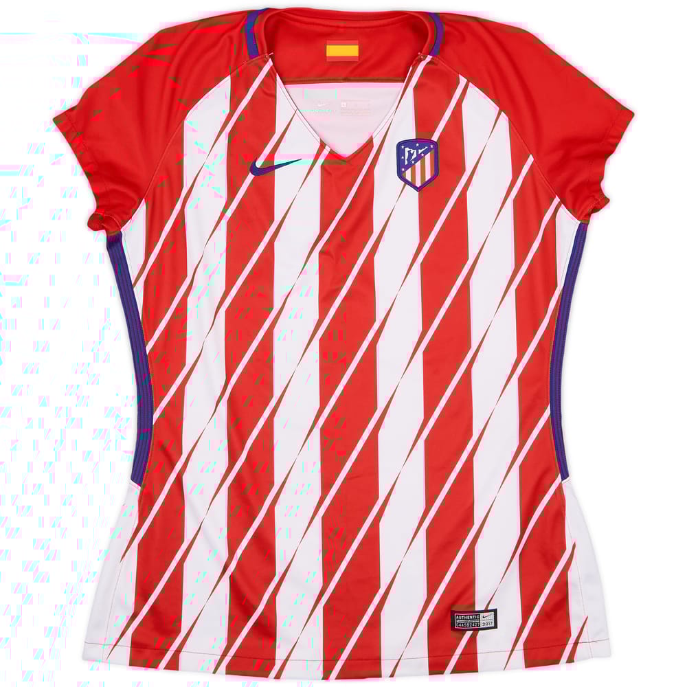 2017-18 Atletico Madrid Home Shirt - 9/10 - (Women's L)