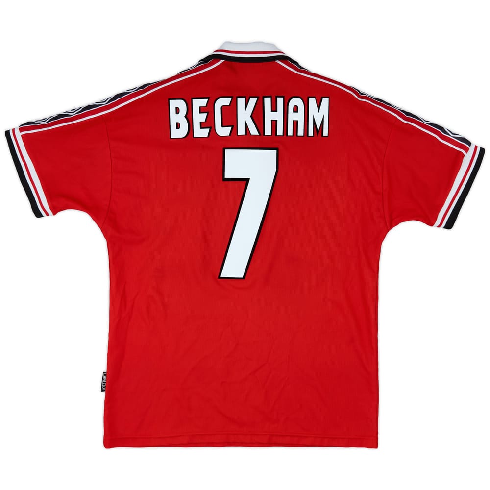 1998-00 Manchester United Home Shirt Beckham #7 - 8/10 - (L)