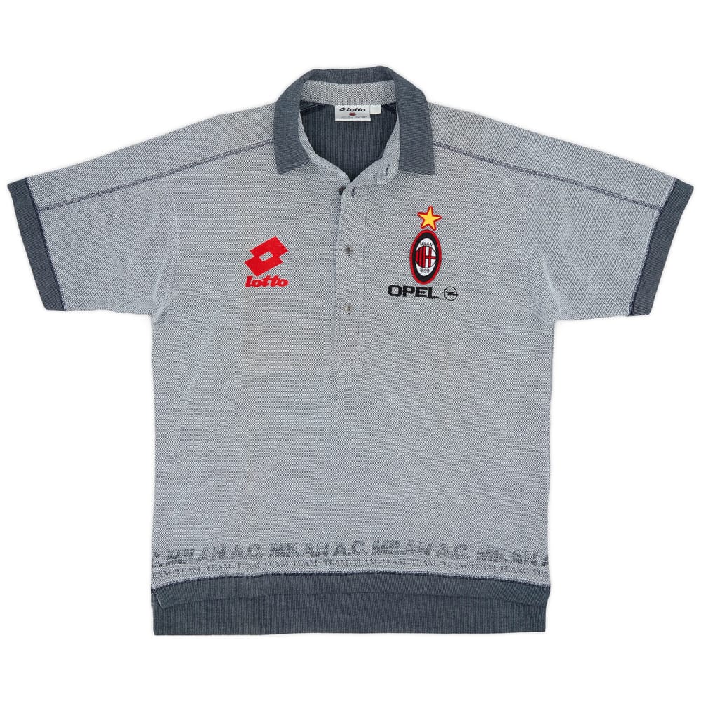 1995-96 AC Milan Lotto Polo Shirt - 9/10 - (XL)