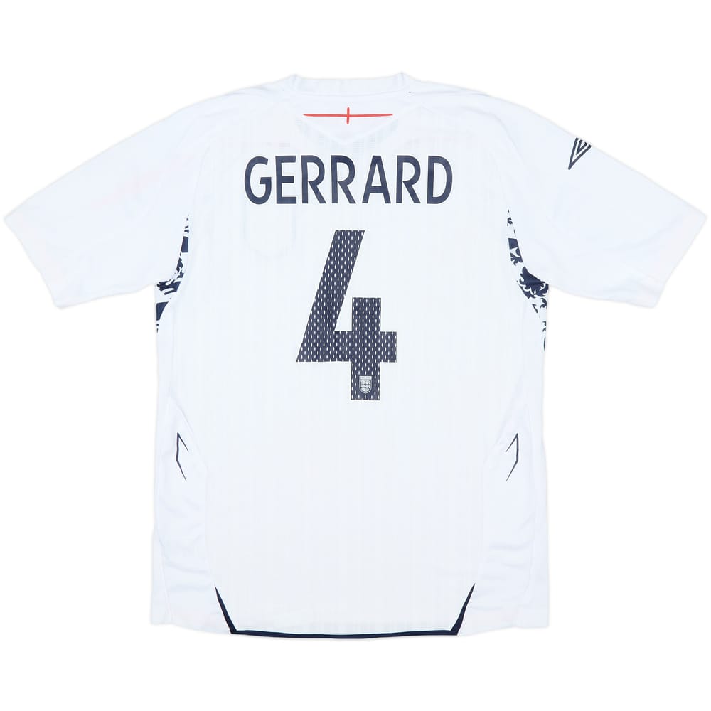 2007-09 England Home Shirt Gerrard #4 - 6/10 - (M)