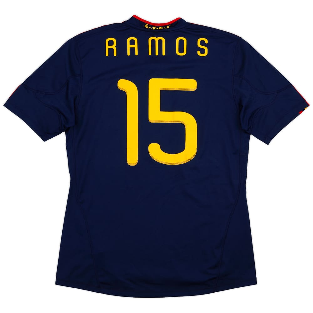 2010-11 Spain Away Shirt Ramos #15 - 9/10 - (L)