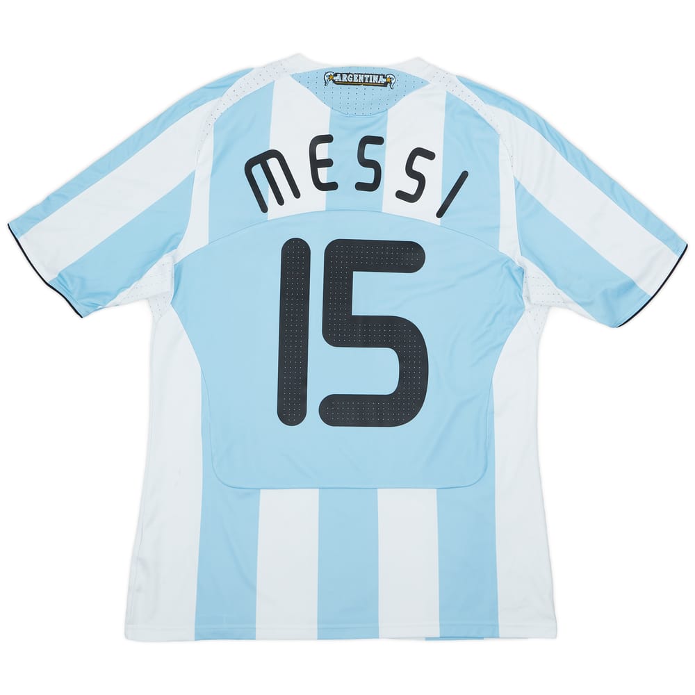 2008-09 Argentina Home Shirt Messi #15 - 7/10 - (L)