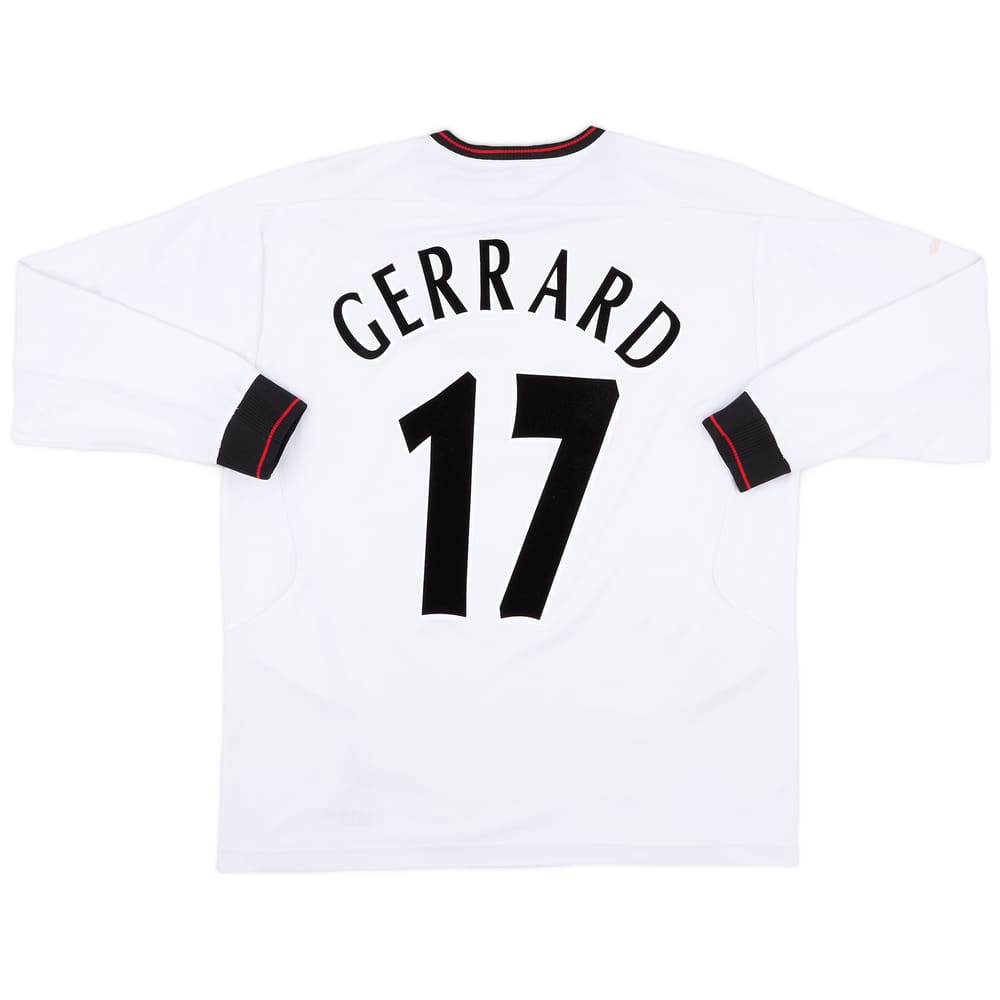 2003-04 Liverpool Away L/S Shirt Gerrard #17 - 6/10 - (L)