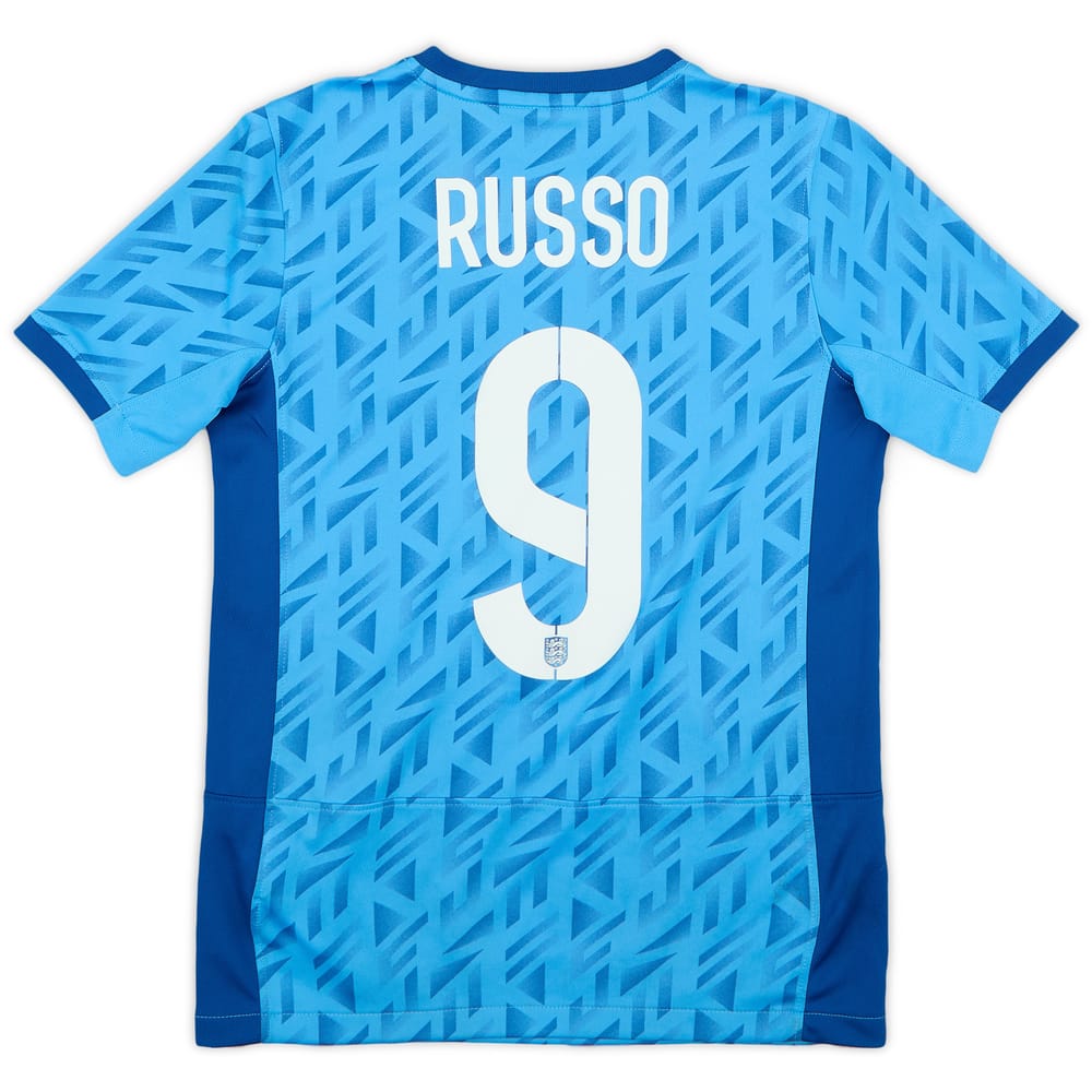 2023-24 England Women's Away Shirt Russo #9 - 4/10 - (M.Kids)