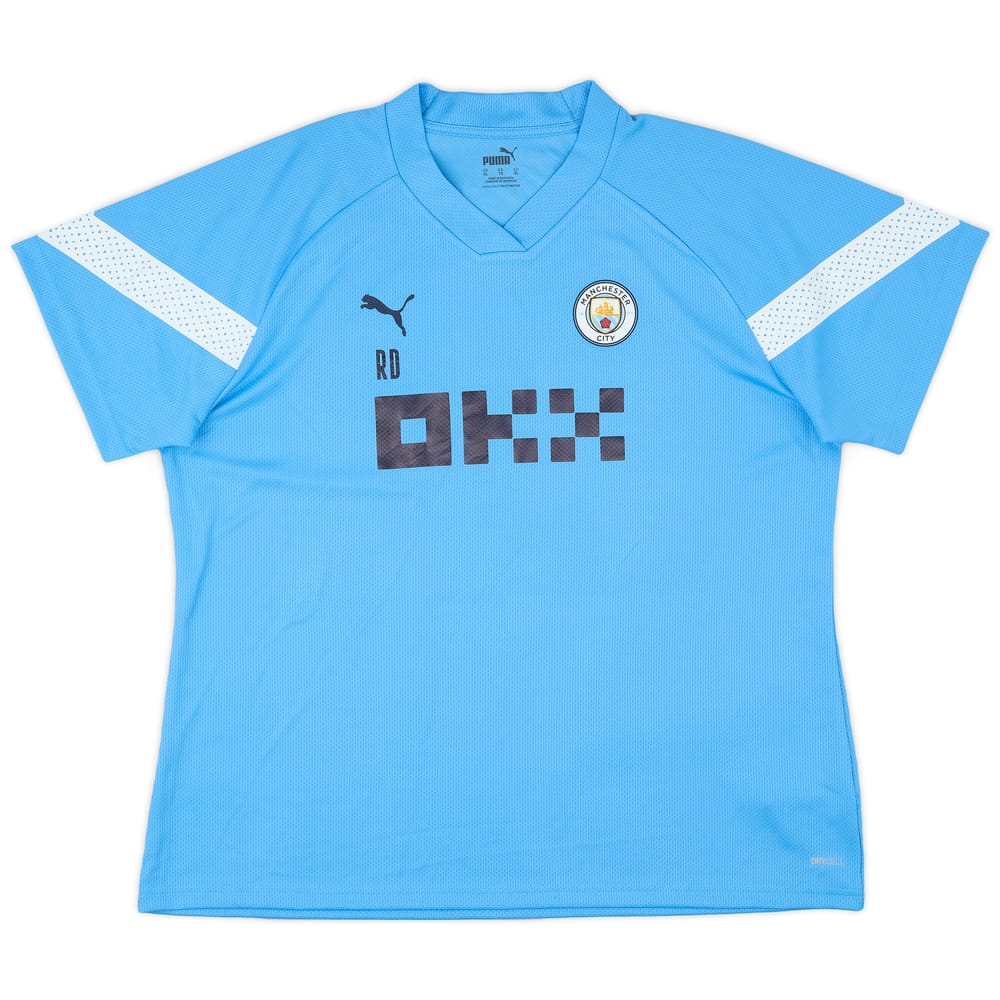 2021-22 Manchester City Staff Issue Puma Training Shirt 'RD' - 9/10 - (XL)