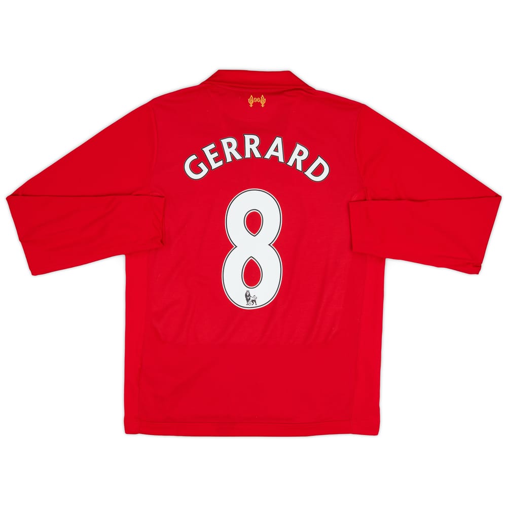 2012-13 Liverpool Home L/S Shirt Gerrard #8 - 8/10 - (S)