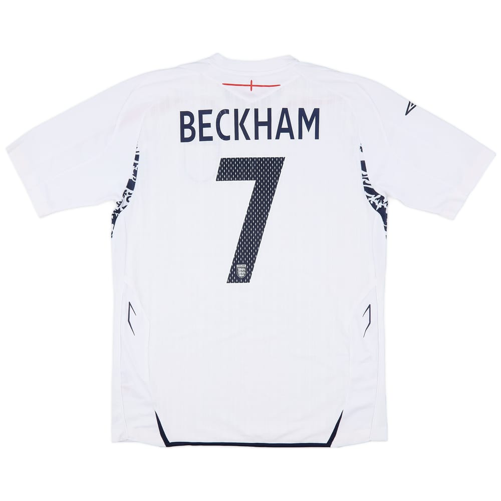 2007-09 England Home Shirt Beckham #7 - 7/10 - (L)