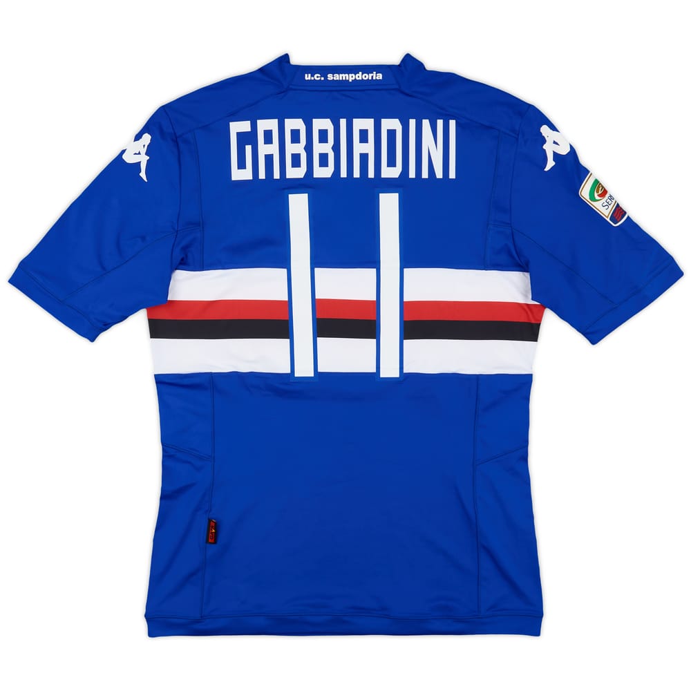 2014-15 Sampdoria Match Issue Home Shirt Gabbiadini #11