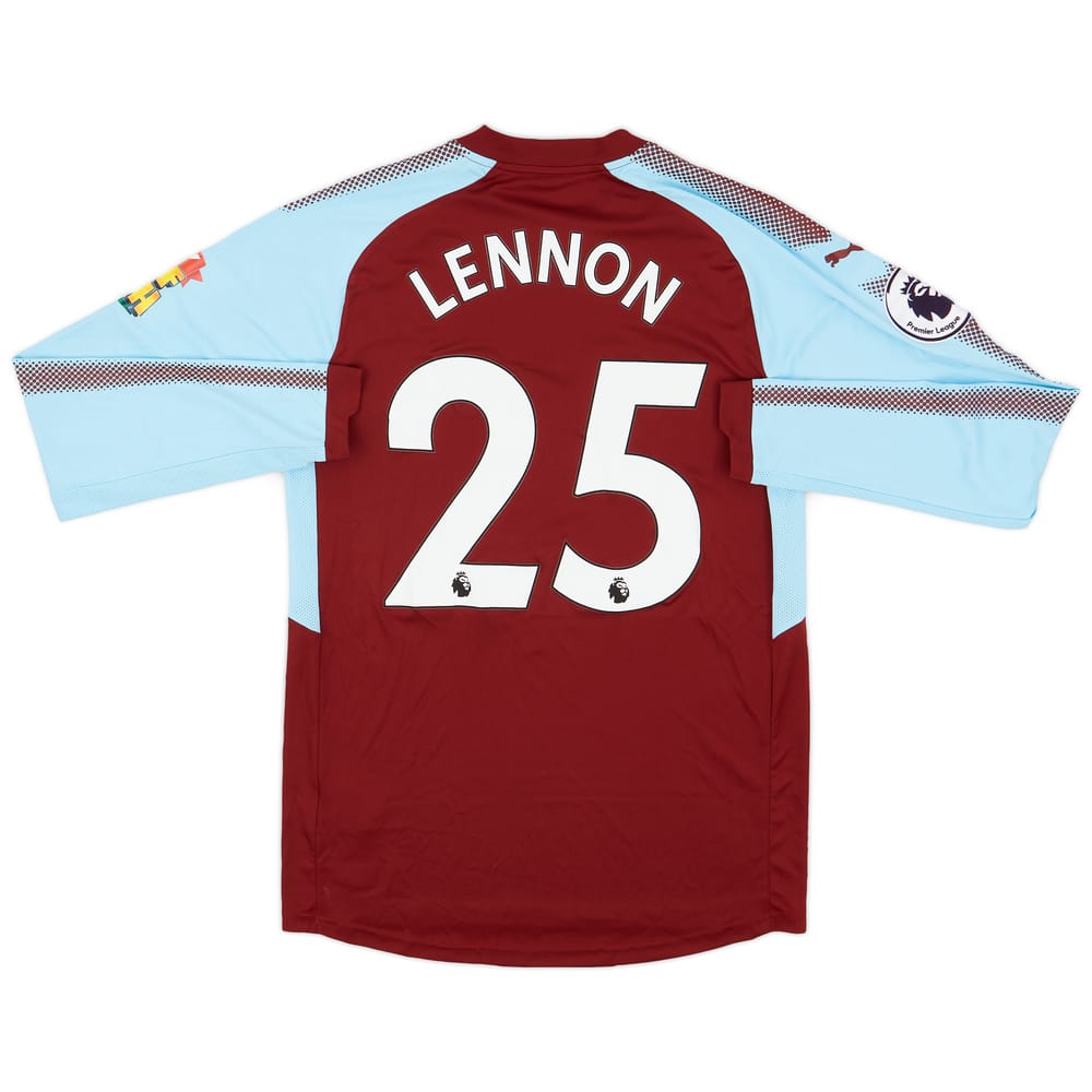 2017-18 Burnley Match Issue Home Shirt Lennon #25