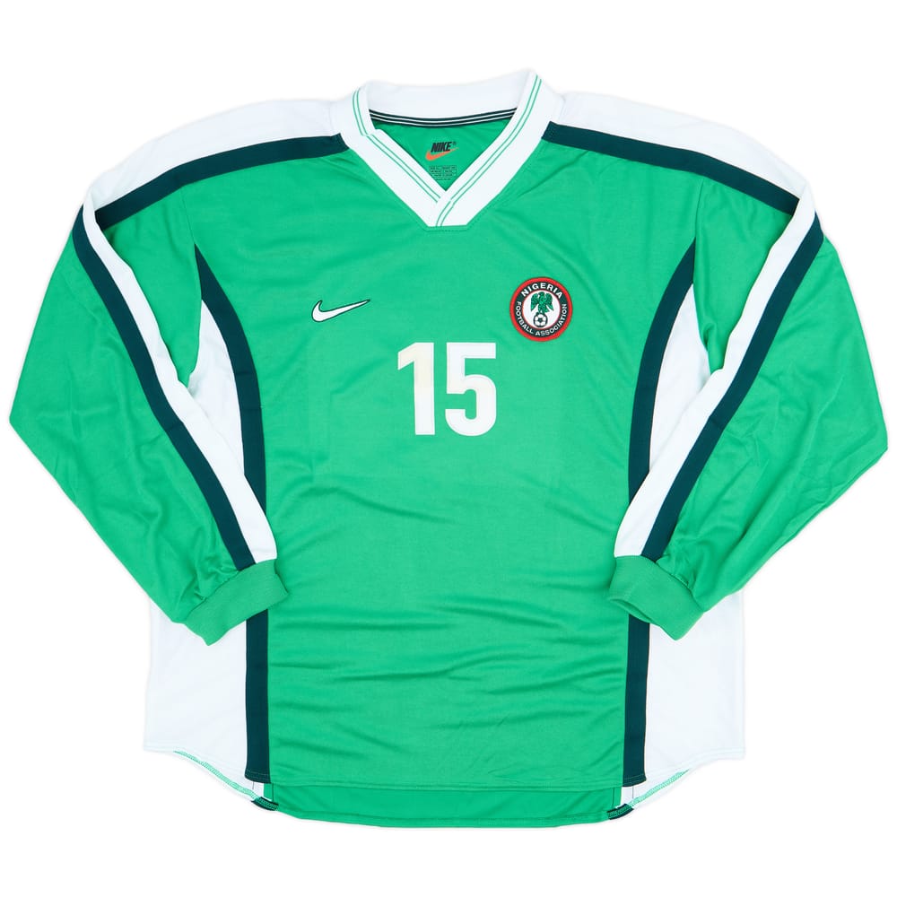 1998 Nigeria Player Issue Home L/S Shirt #15 - 8/10 - (XL)