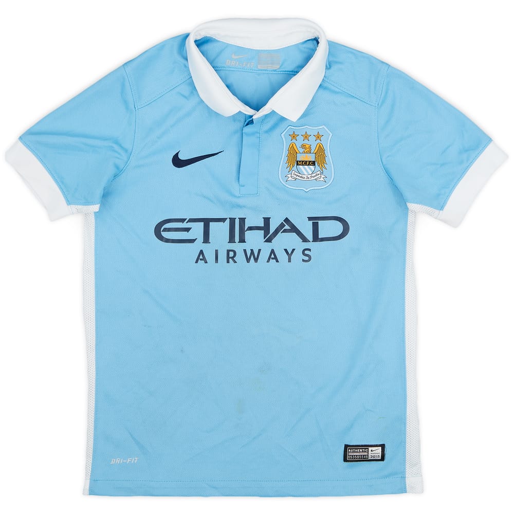 2015-16 Manchester City Home Shirt - 5/10 - (S.Boys)