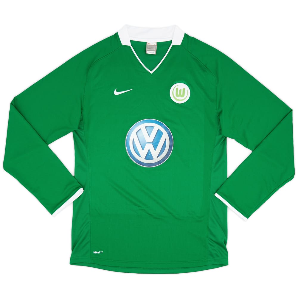 2008-09 Wolfsburg Home L/S Shirt - 9/10 - (L)