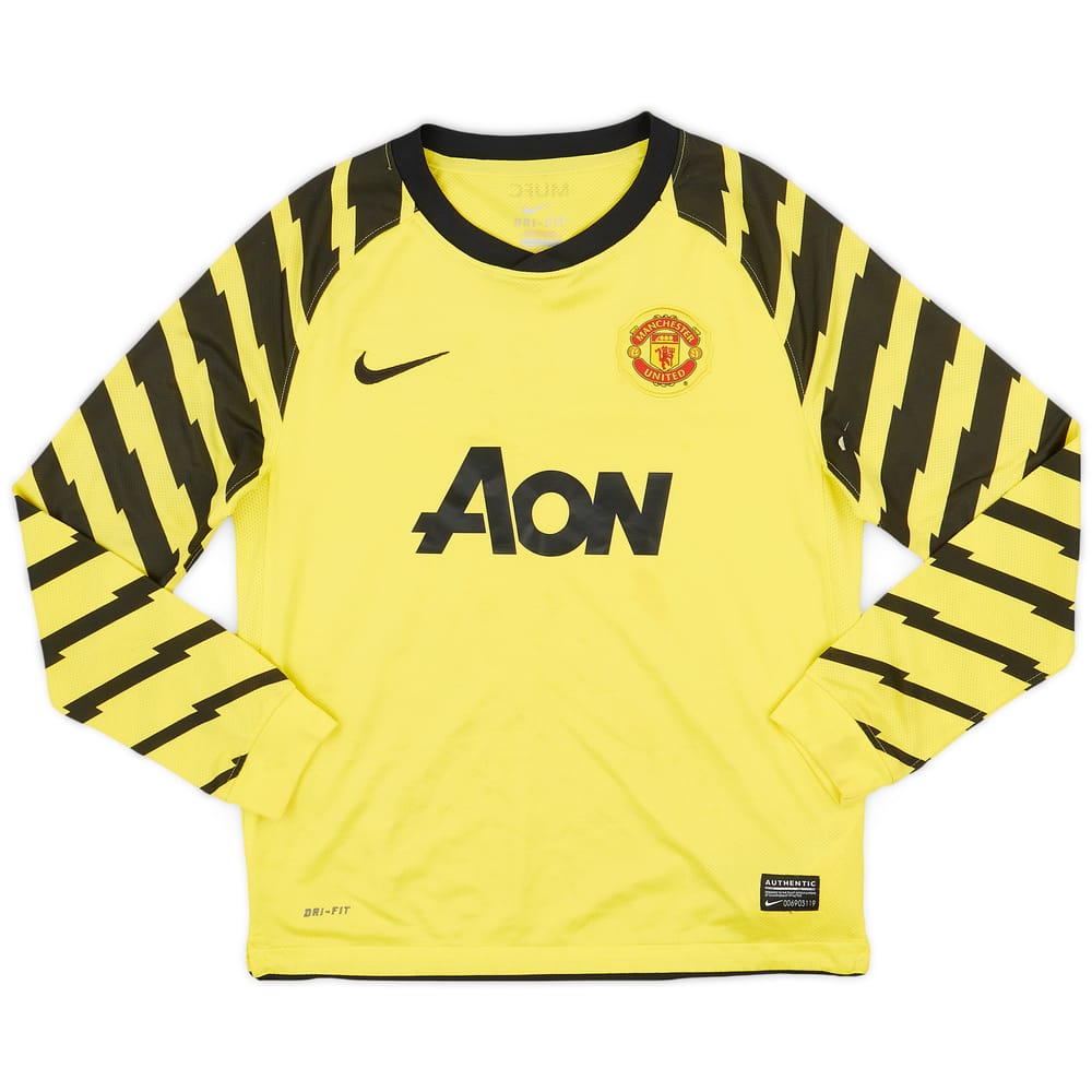 2010-11 Manchester United Yellow GK Shirt - 5/10 - (M.Boys)