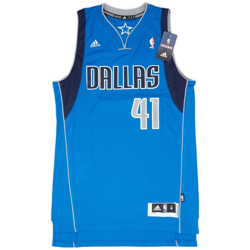 2010-14 Dallas Mavericks Nowitzki #41 adidas Swingman Away Jersey (M)