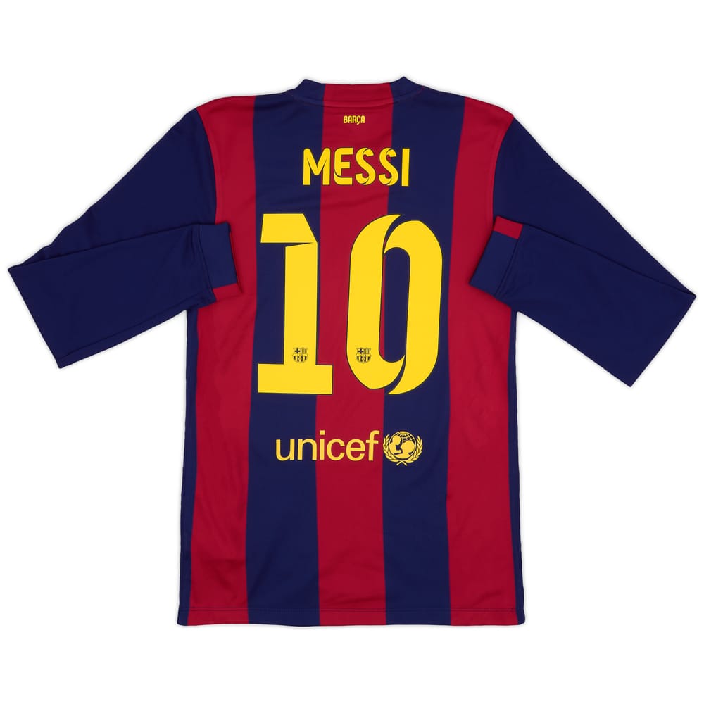 2014-15 Barcelona Home L/S Shirt Messi #10 (S)