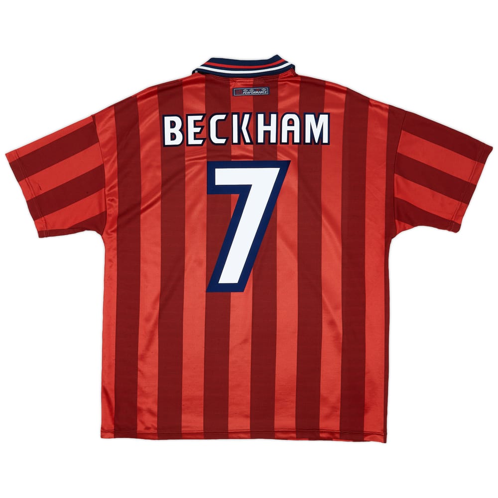 1997-99 England Away Shirt Beckham #7 - 5/10 - (L)