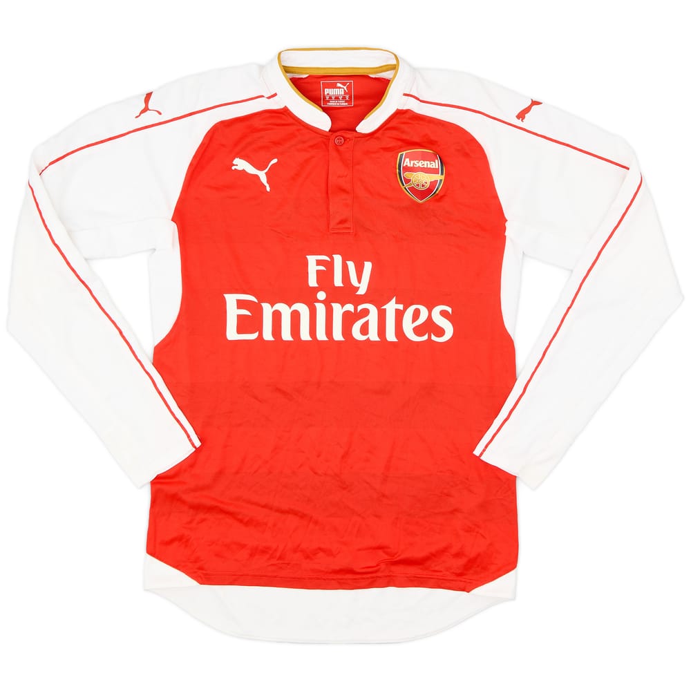 2015-16 Arsenal Authentic Home L/S Shirt #15 - 8/10 - (M)