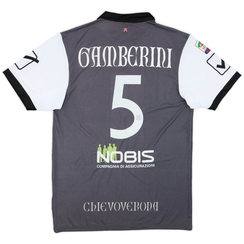 2014-15 Chievo Verona Match Issue Away Shirt Gamberini #5