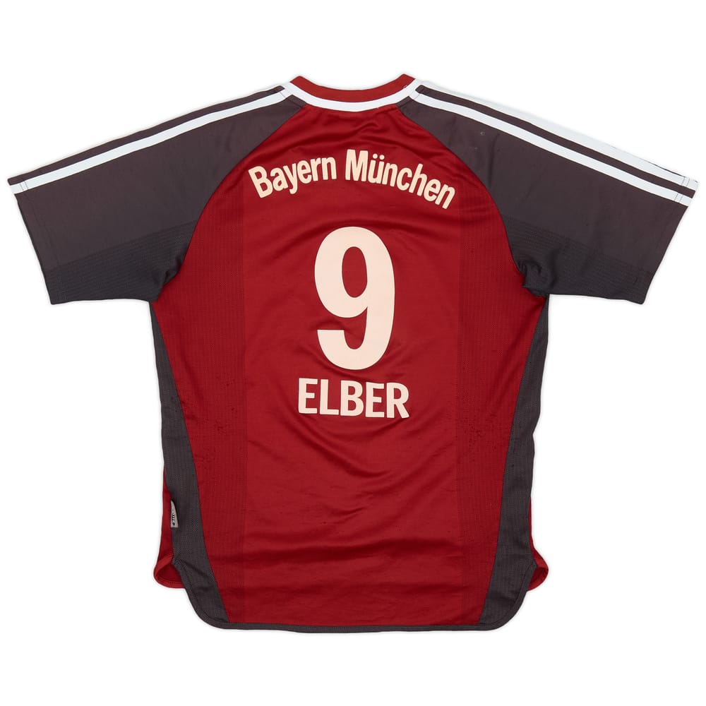 2001-02 Bayern Munich Home Shirt Elber #9 - 7/10 - (XL.Boys)