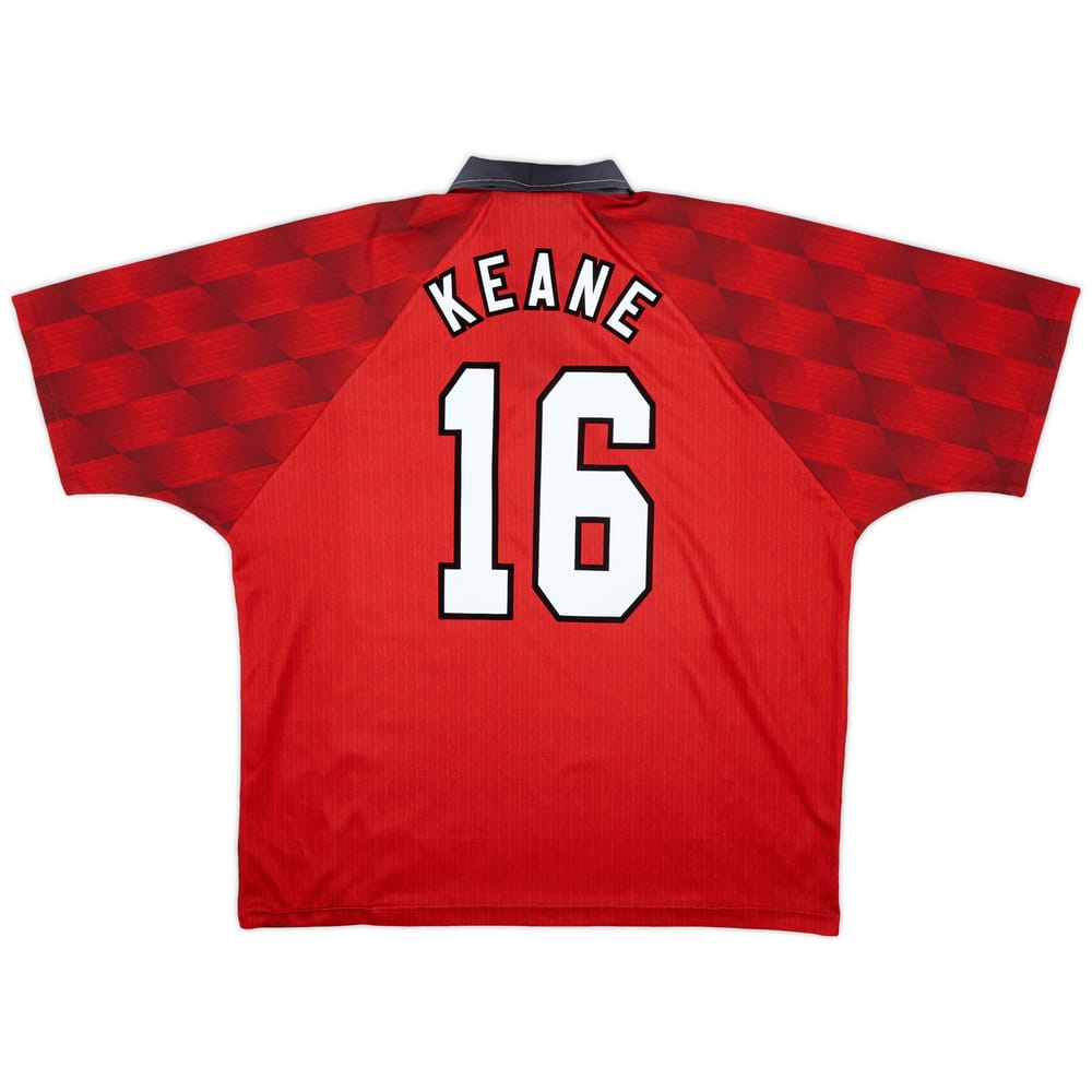 1996-98 Manchester United Home Shirt Keane #16 - 8/10 - (XXL)