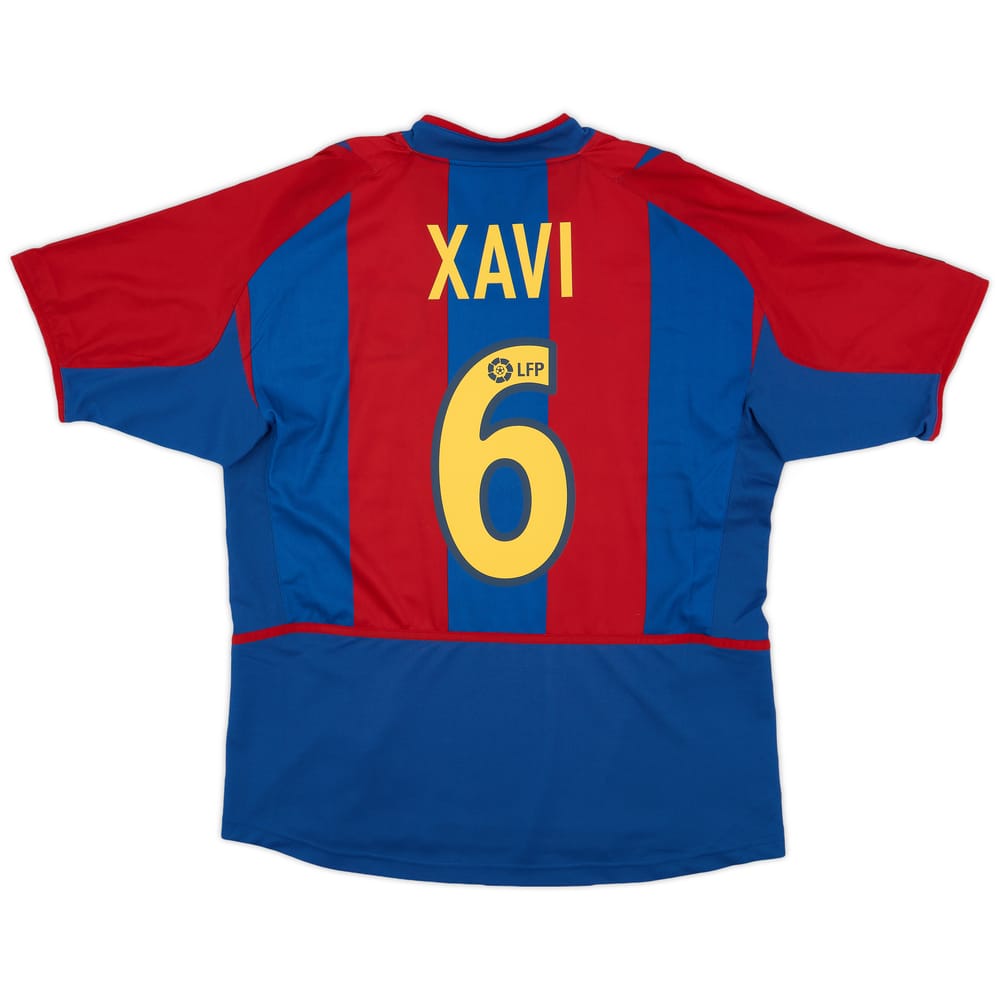 2002-03 Barcelona Home Shirt Xavi #6 - 7/10 - (L)
