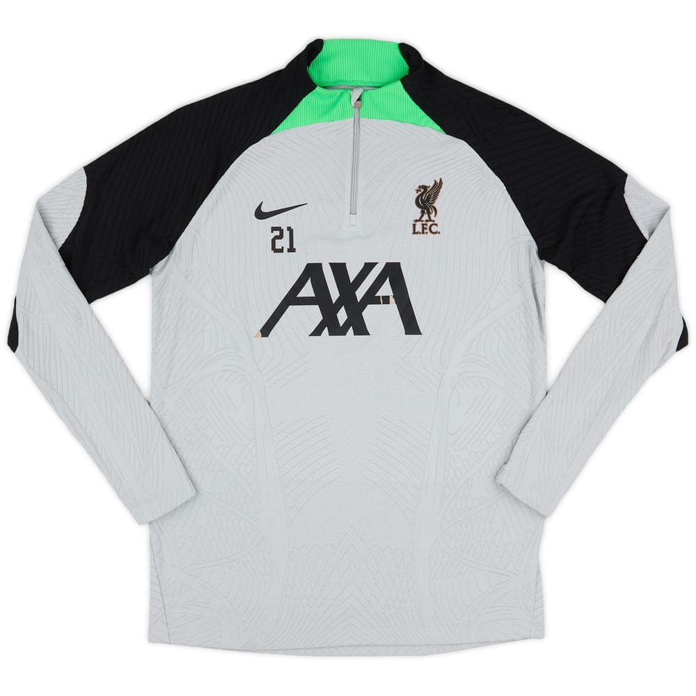 2023-24 Liverpool Player Issue 1/4 Zip Training Top #21 (Tsimikas) - 5/10 - (M)