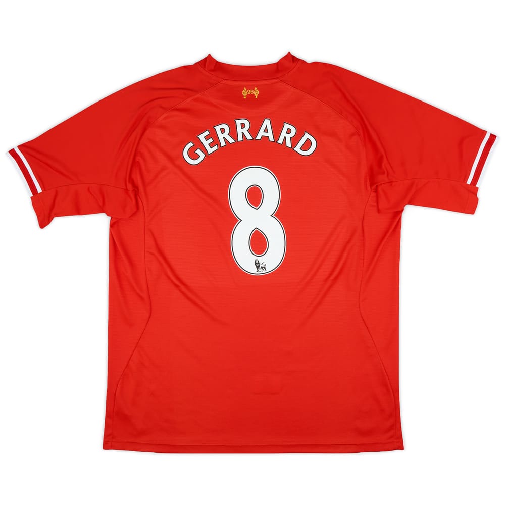 2013-14 Liverpool Home Shirt Gerrard #8 - 9/10 - (3XL)
