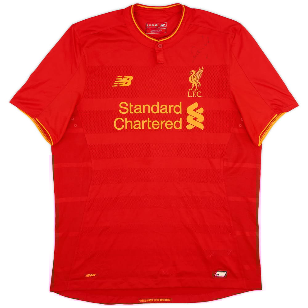 2016-17 Liverpool Signed Home Shirt - 8/10 - (XL)