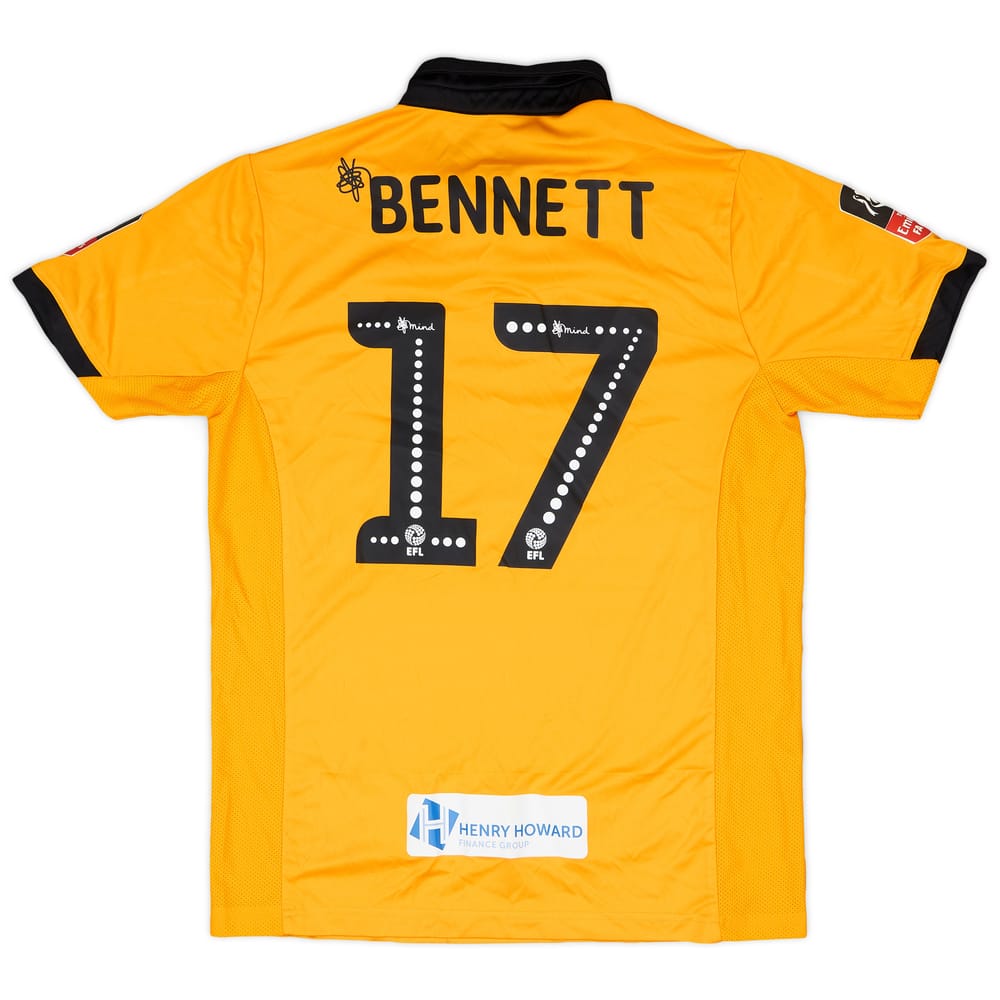 2018-19 Newport County Match Issue FA Cup Home Shirt Bennett #17