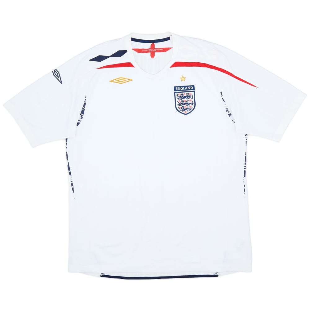 2007-09 England Home Shirt - 5/10 - (XXL)