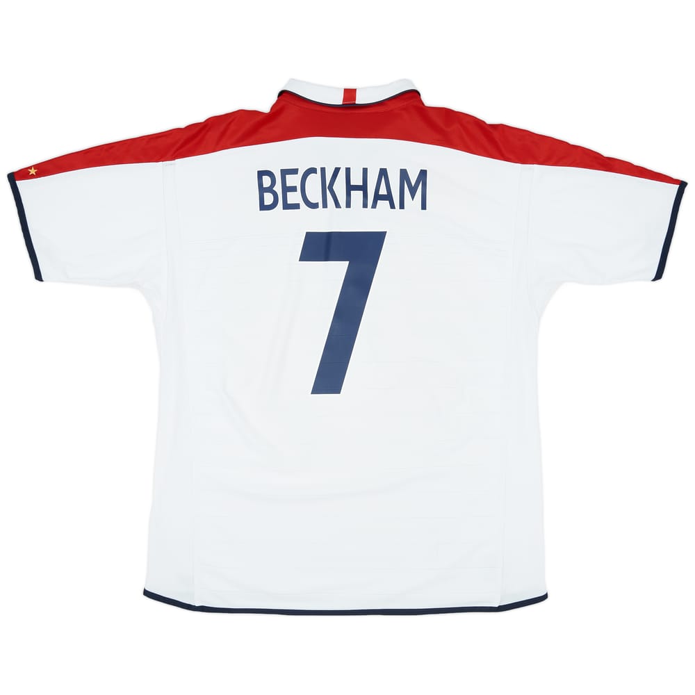 2003-05 England Home Shirt Beckham #7 - 6/10 - (XXL)