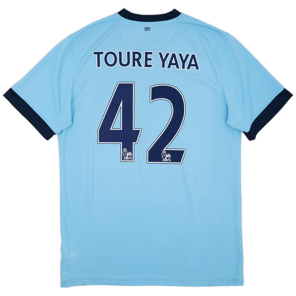 2014-15 Manchester City Home Shirt Toure Yaya #42 - 5/10 - (XL)
