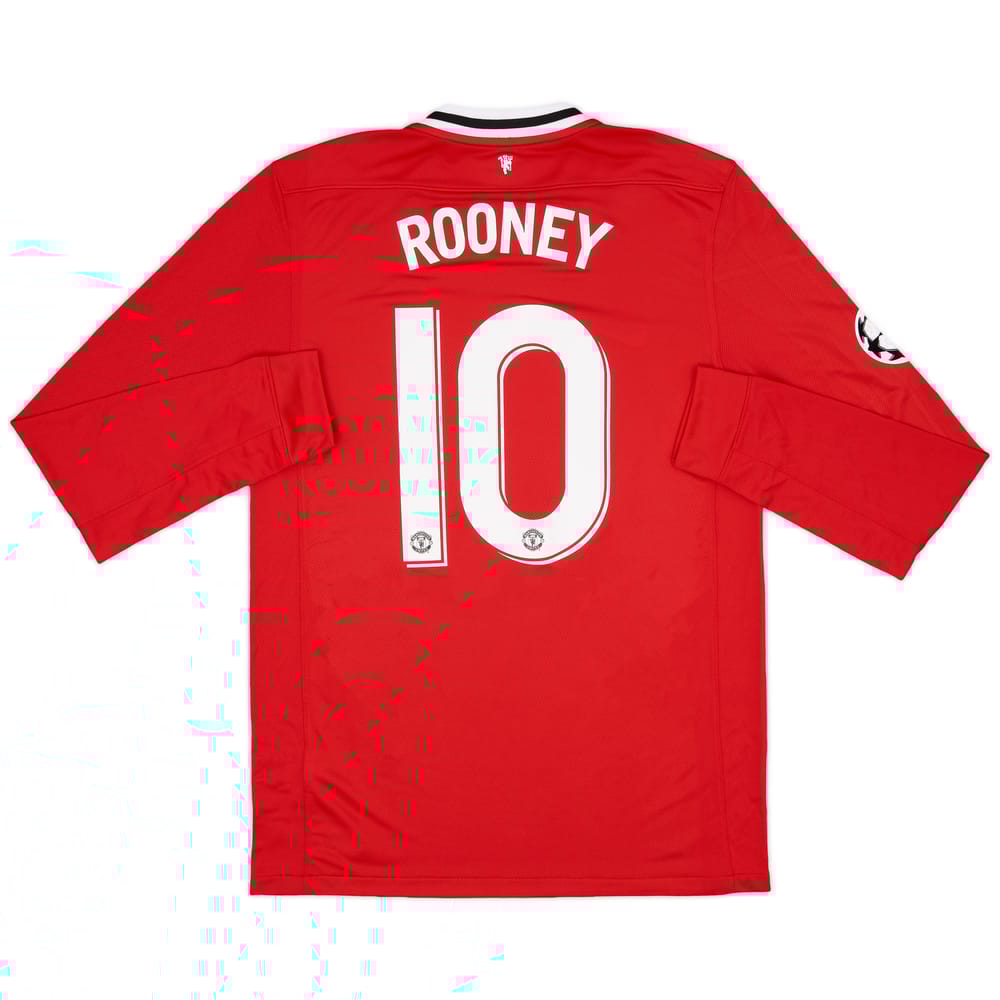 2011-12 Manchester United Home L/S Shirt Rooney #10 (M)
