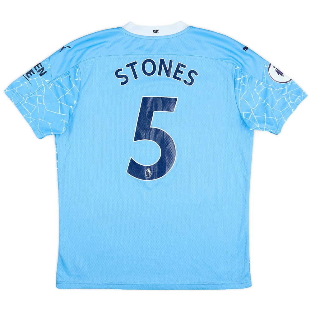 2020-21 Manchester City Home Shirt Stones #5 - 6/10 - (L)