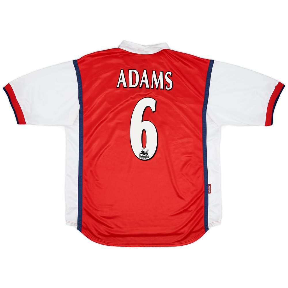 1998-99 Arsenal Home Shirt Adams #6 - 6/10 - (XL)