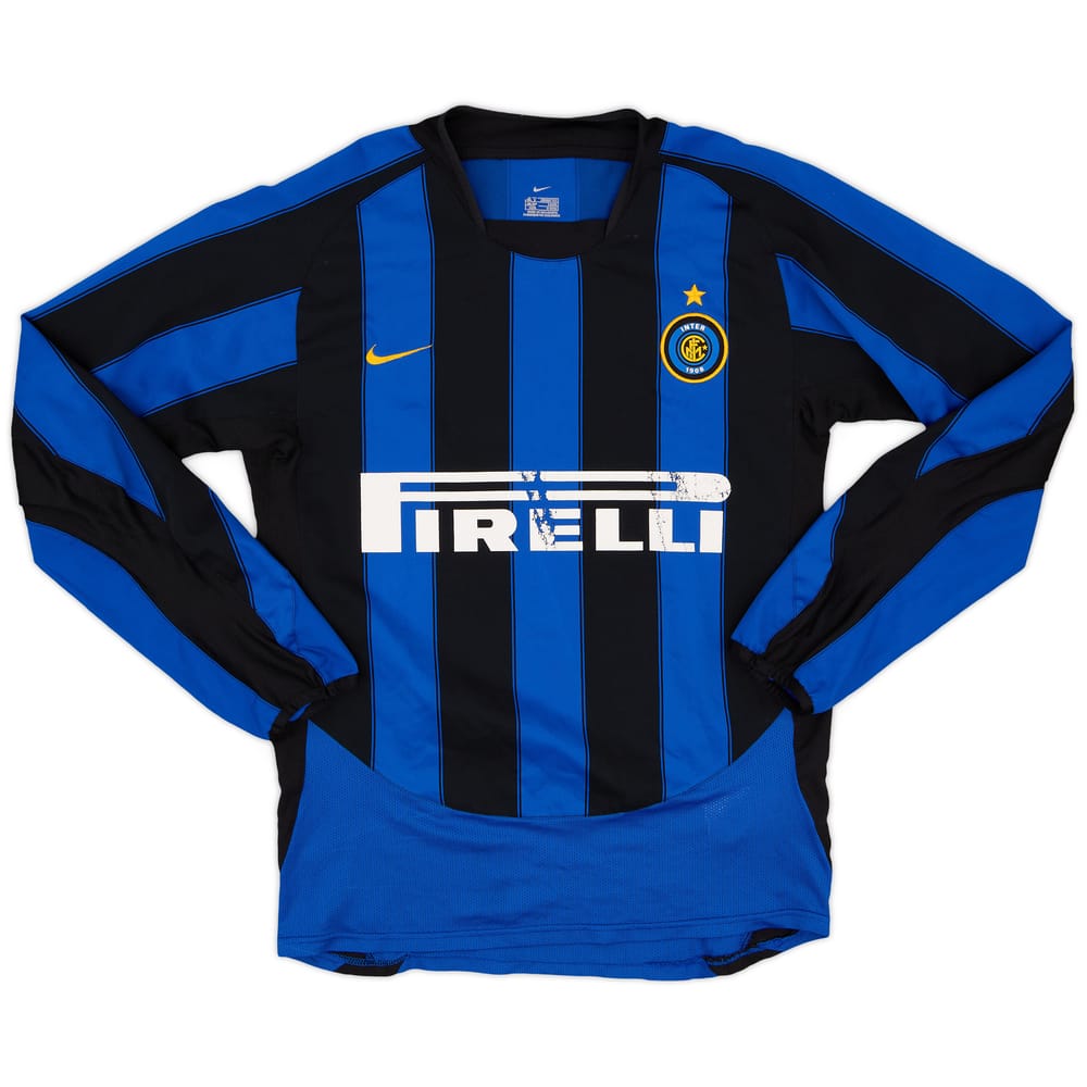 2003-04 Inter Milan Home L/S Shirt - 5/10 - (S)
