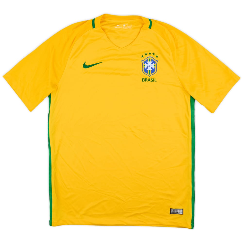 2016-17 Brazil Home Shirt - 9/10 - (M)