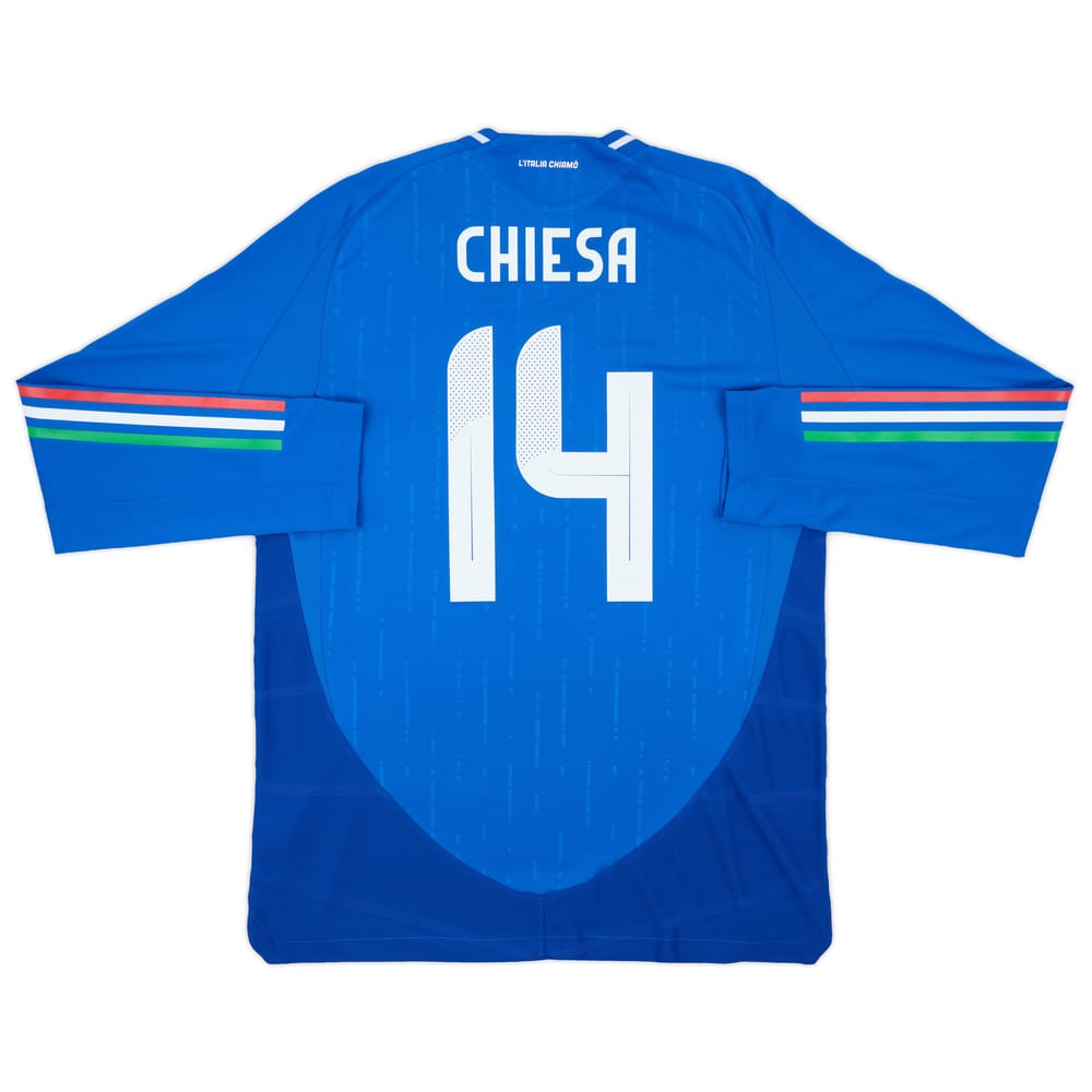 2024-25 Italy Authentic Home L/S Shirt Chiesa #14