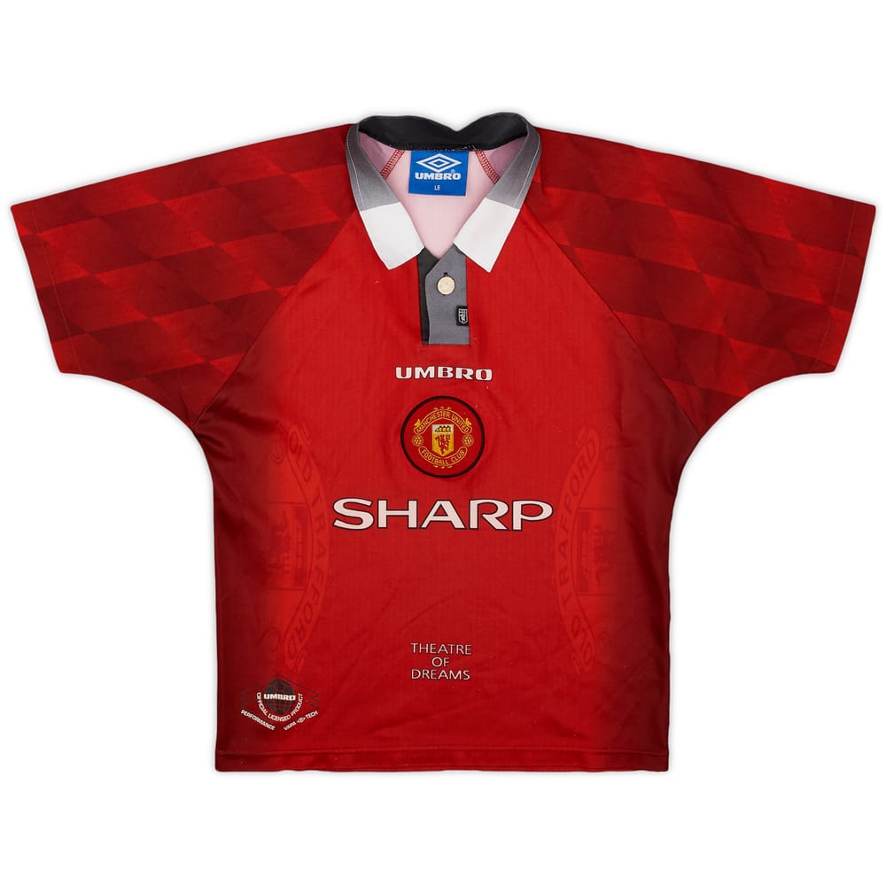 1996-98 Manchester United Home Shirt - 6/10 - (L.Boys)