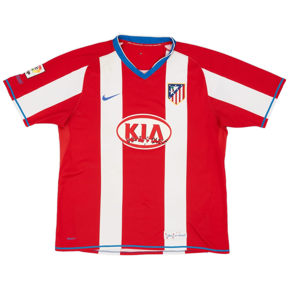 2007-08 Atletico Madrid Home Shirt - 4/10 - (XL)